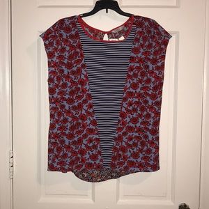 Cap-shoulder floral top